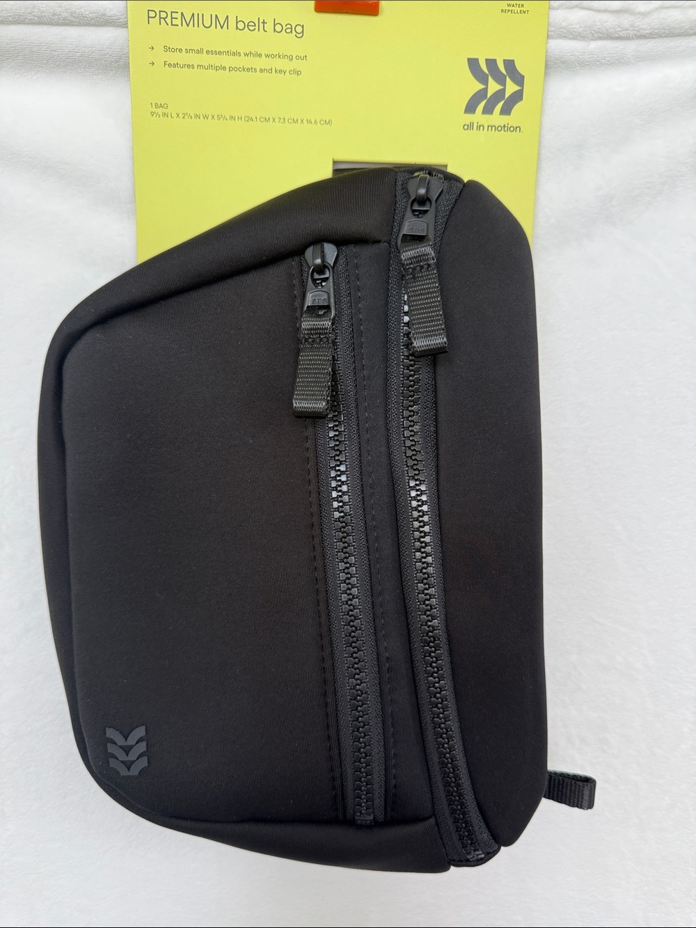 all in motion Black Belt Pack with Dual Zippers